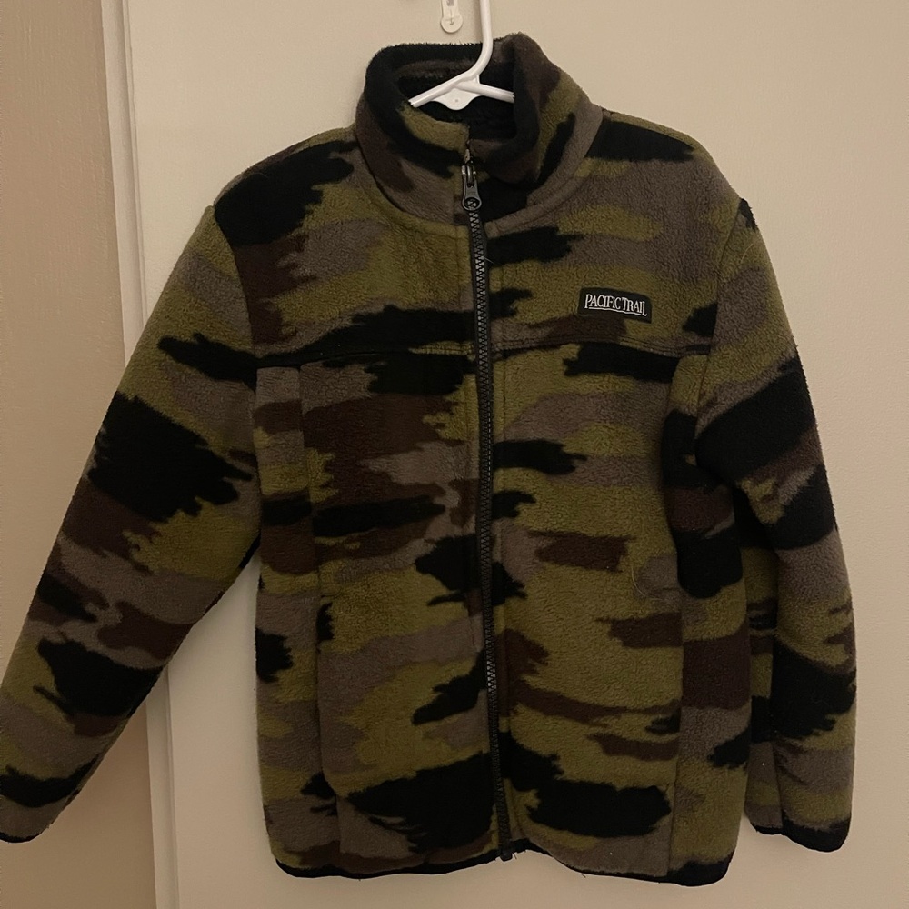 Pacific Trail Black and Green Fleece Jacket